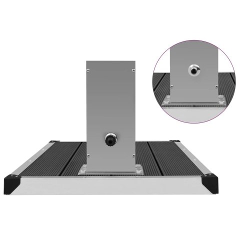 VidaXL Prysznic ogrodowy z podstawą, WPC, stal nierdzewna