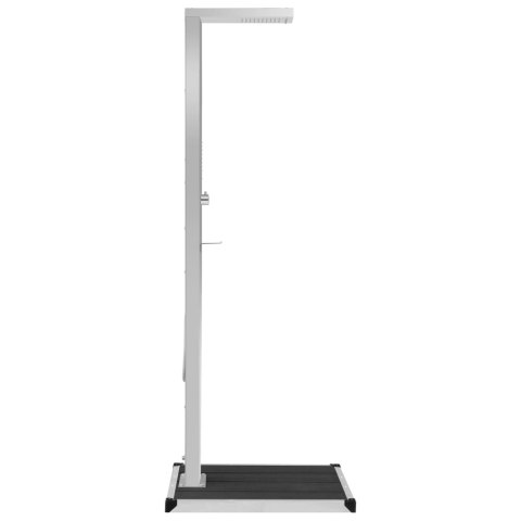 VidaXL Prysznic ogrodowy z podstawą, WPC, stal nierdzewna