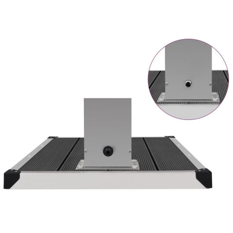 VidaXL Prysznic ogrodowy z podstawą, WPC, stal nierdzewna