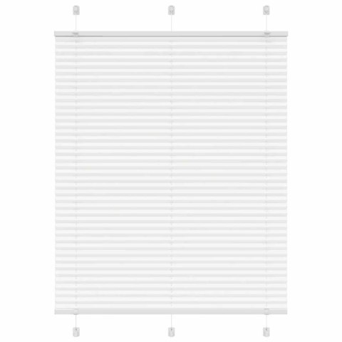 VidaXL Roleta plisowana biała 105x100 cm Szerokość tkaniny 104,4 cm