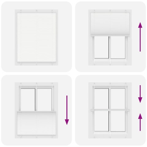 VidaXL Roleta plisowana biała 105x100 cm Szerokość tkaniny 104,4 cm