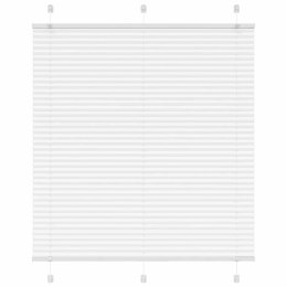 VidaXL Roleta plisowana biała 115x100 cm Szerokość tkaniny 114,4 cm