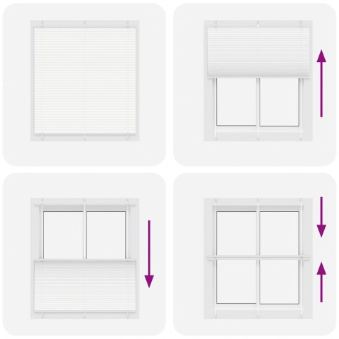 VidaXL Roleta plisowana biała 115x100 cm Szerokość tkaniny 114,4 cm