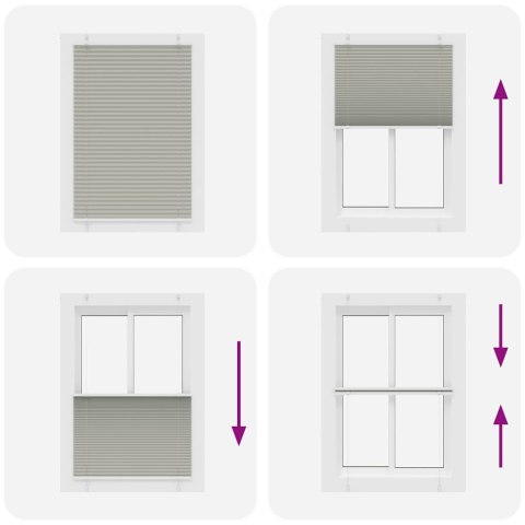 VidaXL Roleta plisowana jasnoszara 100x100cm Szerokość tkaniny 99,4 cm