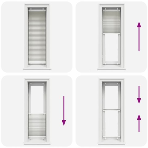 VidaXL Roleta plisowana jasnoszara 45x100 cm Szerokość tkaniny 44,4 cm