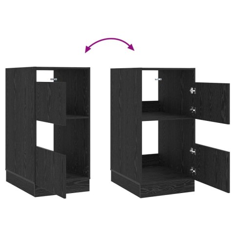 SZAFKA DO PRANIA Z PRZECHOWYWANIEM CZARNY DĄB 50X 68X 102CM