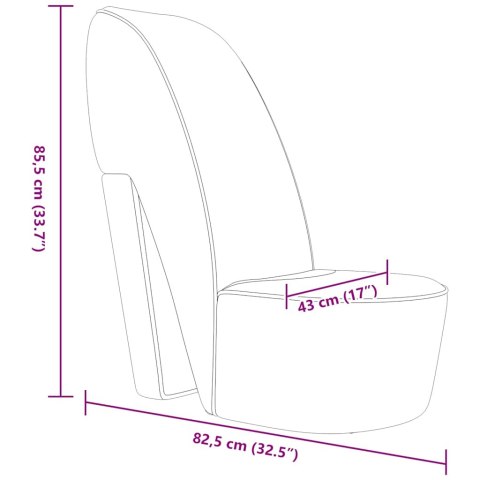 VidaXL Fotel w kształcie buta na obcasie, złoty, sztuczna skóra
