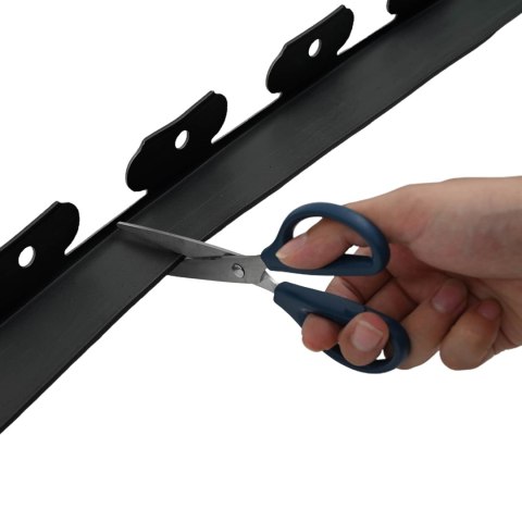 VidaXL Obrzeża trawnikowe Czarny 2000 x 4 x 5 cm Z tworzywa sztucznego