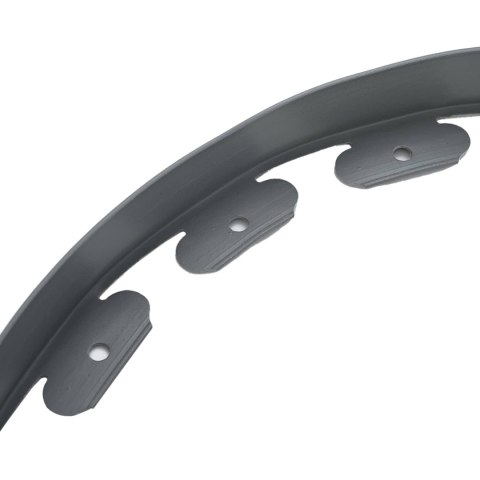 VidaXL Obrzeża trawnikowe Szary 2000 x 4 x 5 cm Z tworzywa sztucznego