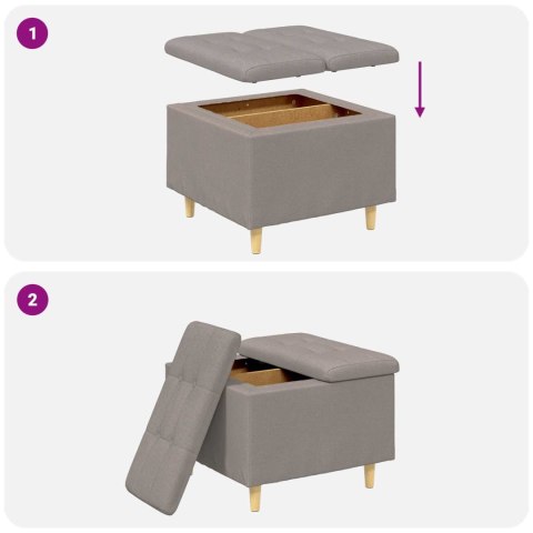 VidaXL Otoman z miejscem na przechowywanie Ciemnoszary tkanina