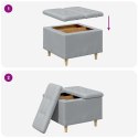 VidaXL Otoman z miejscem na przechowywanie Jasnoszary tkanina