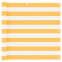 VidaXL Parawan balkonowy, biało-żółty, 90x400 cm, tkanina Oxford