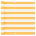 VidaXL Parawan balkonowy, biało-żółty, 90x500 cm, tkanina Oxford
