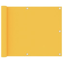 VidaXL Parawan balkonowy, żółty, 75x600 cm, tkanina Oxford
