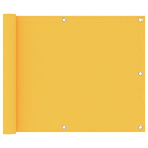 VidaXL Parawan balkonowy, żółty, 75x600 cm, tkanina Oxford