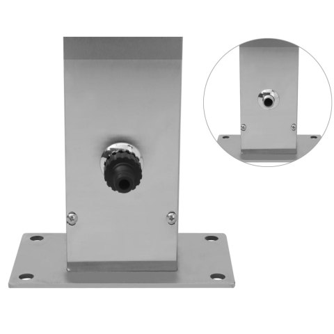 VidaXL Prysznic ogrodowy ze stali nierdzewnej, podwójne dysze