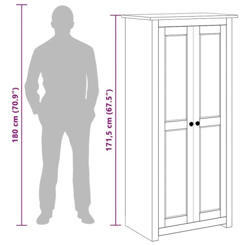 VidaXL Szafa, 80 x 50 x 171,5 cm, lita sosna, seria Panama