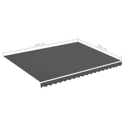 ZAPASOWA TKANINA NA MARKIZĘ ANTRACYTOWA 4,5X3,5M