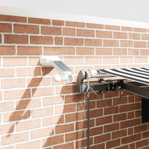 AUTOMATYCZNA MARKIZA Z LED ANTRACYTOWO-BIAŁA 450X300CM