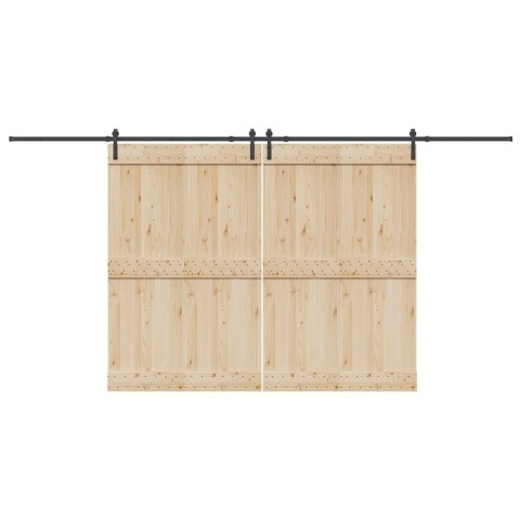 SYSTEM DO MONTAŻU DRZWI PRZESUWNYCH 305CM STAL CZARNY