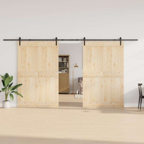 SYSTEM DO MONTAŻU DRZWI PRZESUWNYCH 305CM STAL CZARNY