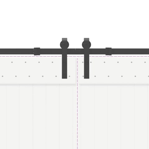 SYSTEM DO MONTAŻU DRZWI PRZESUWNYCH 305CM STAL CZARNY