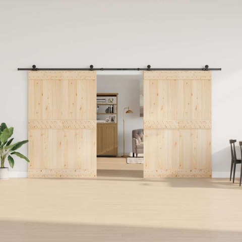 SYSTEM DO MONTAŻU DRZWI PRZESUWNYCH 400CM STAL CZARNY