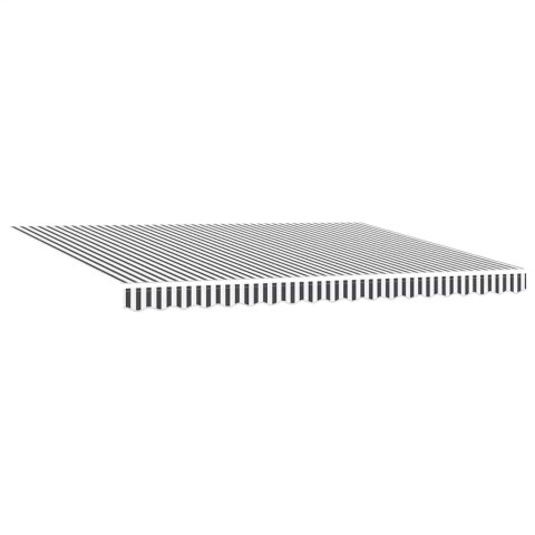 ZWIJANA MARKIZA ANTRACYTOWO-BIAŁA 4,5X3M TKANINA I ALUMINIUM