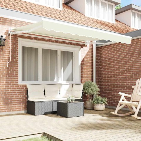 MARKIZA ZWIJANA KREMOWY 300X200CM POLIESTER I METAL