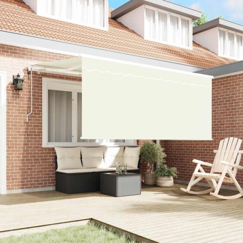 MARKIZA ZWIJANA KREMOWY 300X200CM POLIESTER I ALUMINIUM