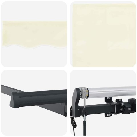 MARKIZA ZWIJANA KREMOWY 300X200CM TKANINA