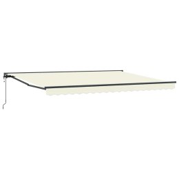 MARKIZA ZWIJANA KREMOWY 450 × 300CM POLIESTER I METAL
