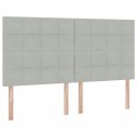 VidaXL Łóżko Ze LED Lights Jasnoszary 200 x 200 cm Aksamit