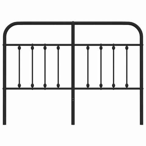VidaXL Metalowe wymienne wezgłowie, czarne, 150 cm