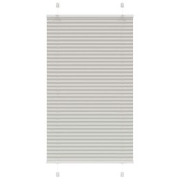 VidaXL Roleta plisowana jasnoszara 75x100 cm Szerokość tkaniny 74,4 cm