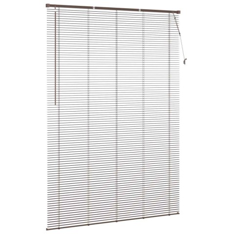 ŻALUZJA WENECKA CIEMNOBRĄZOWY ZE WZOREM 213X160CM PVC