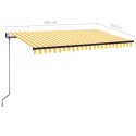AUTOMATYCZNIE ZWIJANA MARKIZA LED I CZUJNIK WIATRU 450X350CM