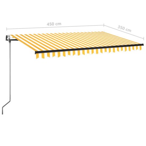AUTOMATYCZNIE ZWIJANA MARKIZA LED I CZUJNIK WIATRU 450X350CM