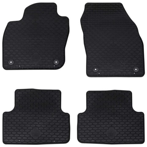 VidaXL Mata samochodowa 4 pcs Czarny VW T-CROSS TPE