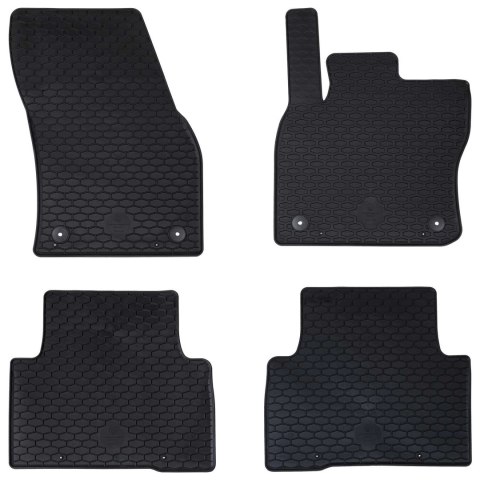 VidaXL Mata samochodowa 4 pcs Czarny VW TIGUAN , dla TOURAN TPE