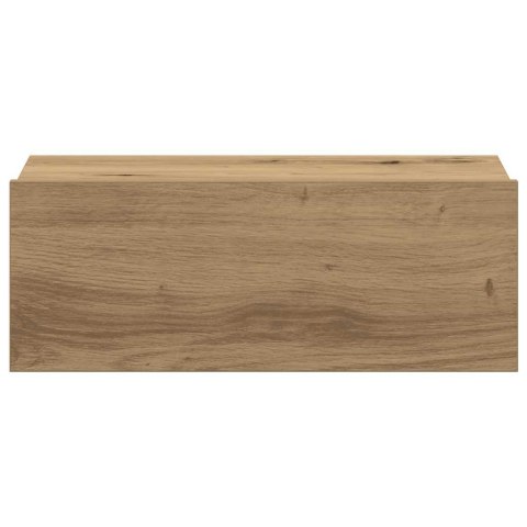 PŁYWAJĄCE SZAFKI NOCNE 2 SZT. DĄB RZEMIEŚLNICZY DREWNO KLEJONE