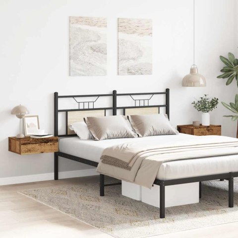 PŁYWAJĄCE SZAFKI NOCNE 2 SZT. STARE DREWNO DREWNO KLEJONE