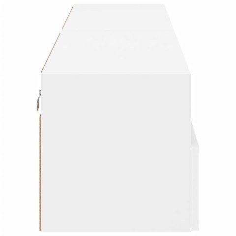 ŚCIENNE SZAFKI TV 2 SZT. BIAŁE 80X30X30CM