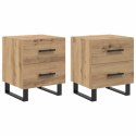 SZAFKA NOCNA 2 PCS DĄB RZEMIEŚLNICZY 40X 35X 47,5CM