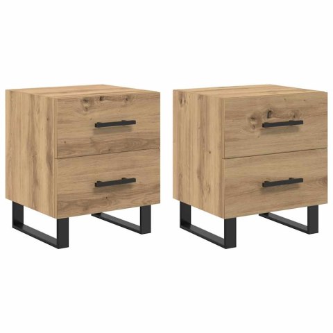 SZAFKA NOCNA 2 PCS DĄB RZEMIEŚLNICZY 40X 35X 47,5CM