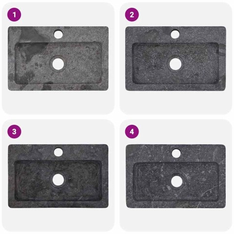 VidaXL Umywalka do montażu na ścianie, szara, 38x24x6,5 cm, marmur