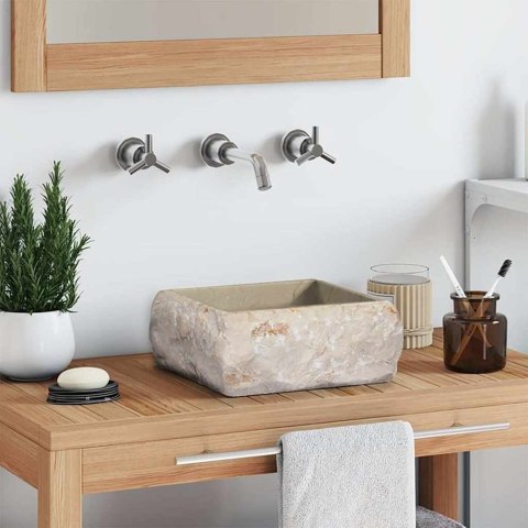 UMYWALKA KREMOWA 30X 30X 13CM MARMUROWA