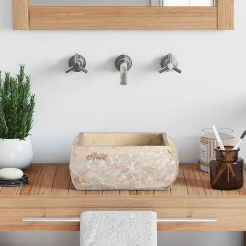 UMYWALKA KREMOWA 30X 30X 13CM MARMUROWA