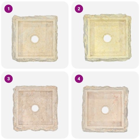 UMYWALKA KREMOWA 30X 30X 13CM MARMUROWA