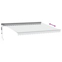AUTOMATYCZNA MARKIZA OGRODOWA Z LED ANTRACYTOWO-BIAŁA 450X350CM